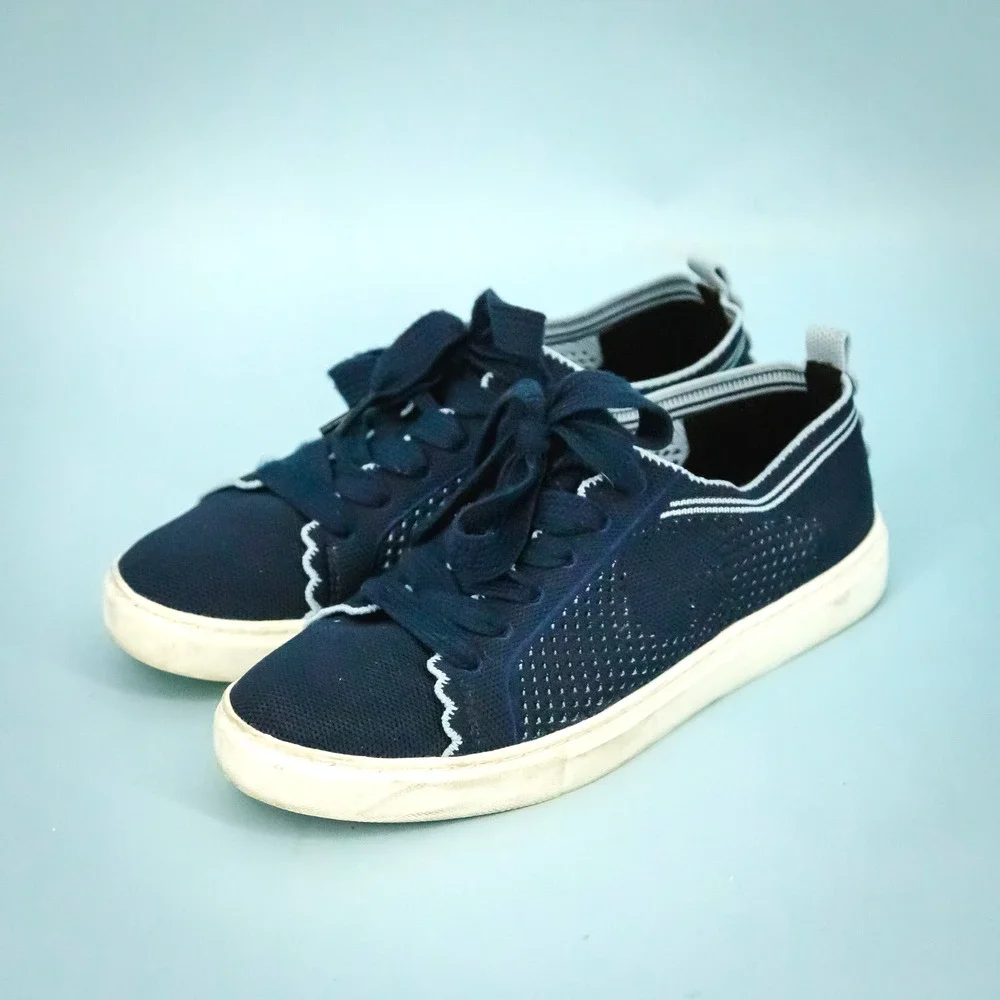 Kate Spade Size 8 Blue Ainslee Mesh Low Top Lace Up Comfort Sneakers Shoes